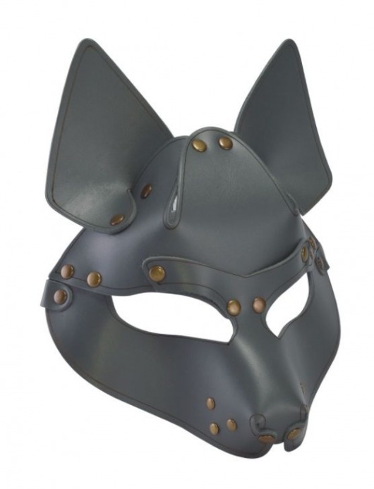 Серая маска Wolf с клепками - Sitabella - купить с доставкой в Нижнем Новгороде