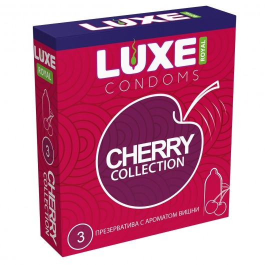 Презервативы с ароматом вишни LUXE Royal Cherry Collection - 3 шт. - Luxe - купить с доставкой в Нижнем Новгороде