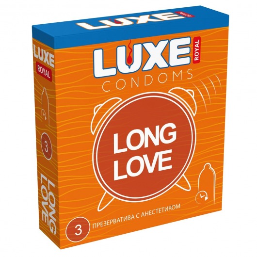 Презервативы с продлевающим эффектом LUXE Royal Long Love - 3 шт. - Luxe - купить с доставкой в Нижнем Новгороде