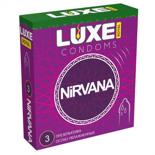 Презервативы с увеличенным количеством смазки LUXE Royal Nirvana - 3 шт. - Luxe - купить с доставкой в Нижнем Новгороде