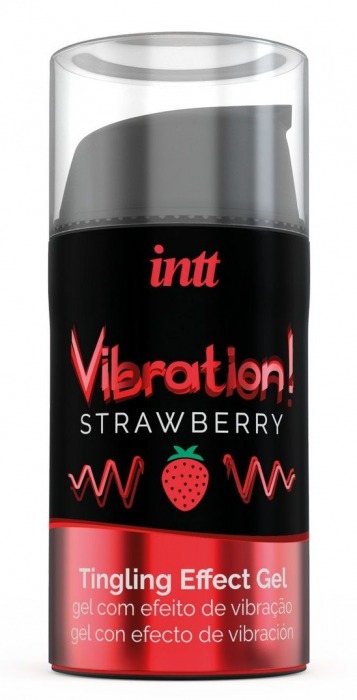 Жидкий интимный гель с эффектом вибрации Vibration! Strawberry - 15 мл. - INTT - купить с доставкой в Нижнем Новгороде