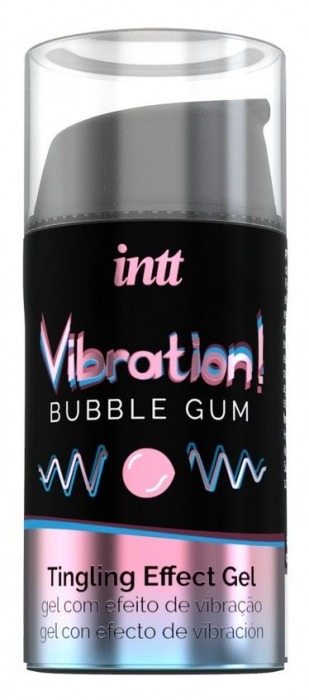 Жидкий интимный гель с эффектом вибрации Vibration! Bubble Gum - 15 мл. - INTT - купить с доставкой в Нижнем Новгороде