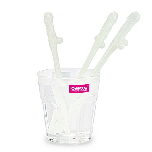 Светящиеся в темноте трубочки для напитков в виде пенисов Willy Straws - 9 шт. - Lovetoy - купить с доставкой в Нижнем Новгороде