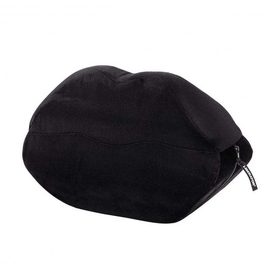 Черная микрофибровая подушка для любви Kiss Wedge - Liberator - купить с доставкой в Нижнем Новгороде