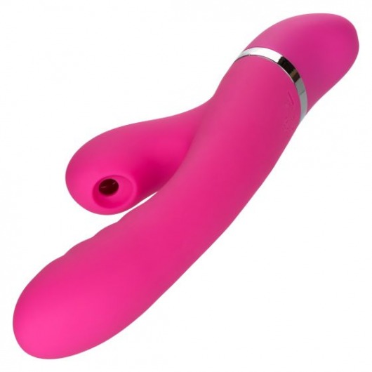 Розовый вибратор-кролик Foreplay Frenzy Pucker с функцией вакуума - California Exotic Novelties