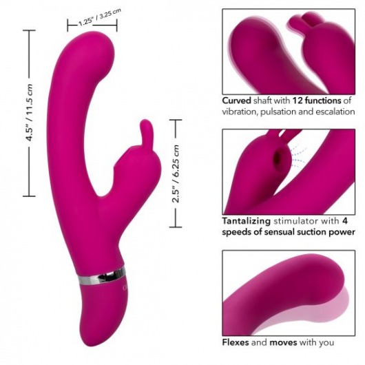 Лиловый вибратор-кролик Foreplay Frenzy Bunny Kisser - California Exotic Novelties