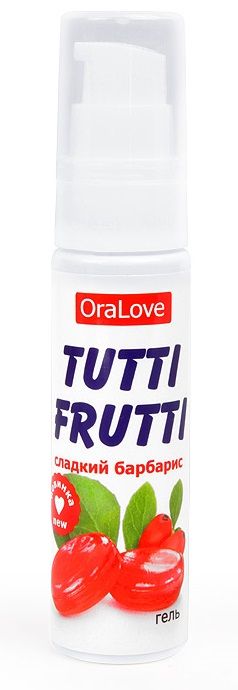 Гель-смазка Tutti-frutti со вкусом барбариса - 30 гр. - Биоритм - купить с доставкой в Нижнем Новгороде