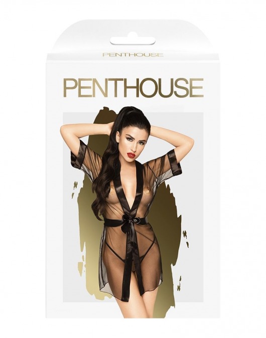 Соблазнительный полупрозрачный халат Midnight mirage - Penthouse купить с доставкой