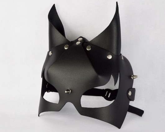 Черная кожаная маска  Черт - Sitabella - купить с доставкой в Нижнем Новгороде