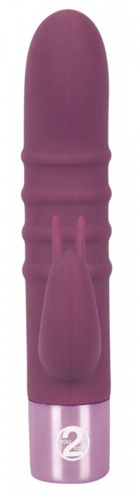 Фиолетовый вибратор-кролик с ребрышками Rabbit Vibe - 16 см. - Orion