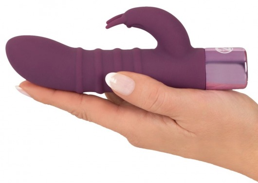 Фиолетовый вибратор-кролик с ребрышками Rabbit Vibe - 16 см. - Orion