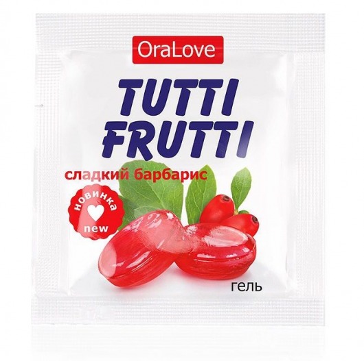 Гель-смазка Tutti-frutti со вкусом барбариса - 4 гр. - Биоритм - купить с доставкой в Нижнем Новгороде