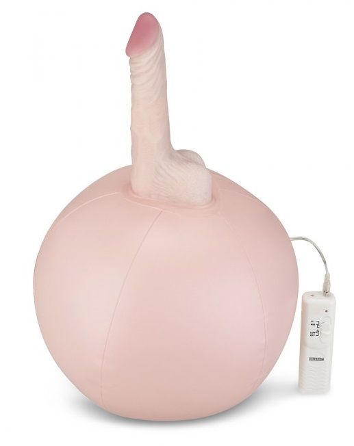 Надувной секс-мяч с реалистичным вибратором - Lux Fetish - купить с доставкой в Нижнем Новгороде