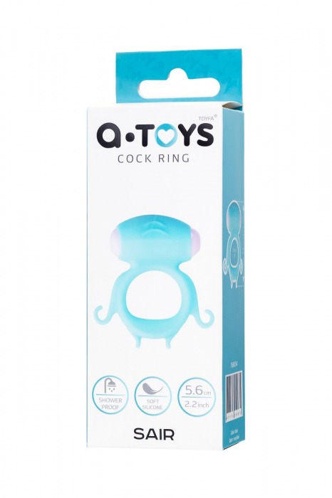 Голубое виброкольцо на пенис Sair - A-toys - в Нижнем Новгороде купить с доставкой