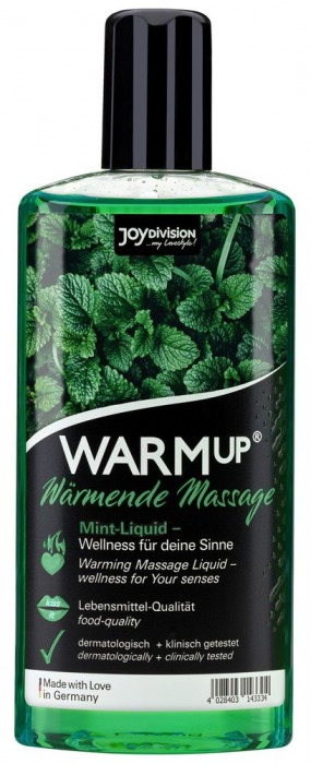 Массажное масло WARMup Mint с ароматом мяты - 150 мл. - Joy Division - купить с доставкой в Нижнем Новгороде