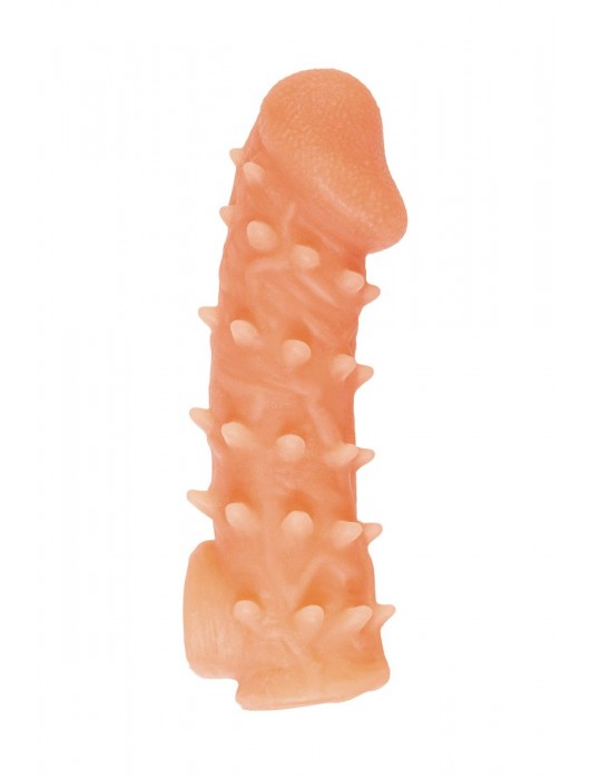 Телесная закрытая насадка с пупырышками Cock Sleeve Size S - 13,8 см. - KOKOS - в Нижнем Новгороде купить с доставкой