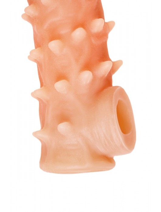 Телесная закрытая насадка с пупырышками Cock Sleeve Size L - 17,6 см. - KOKOS - в Нижнем Новгороде купить с доставкой