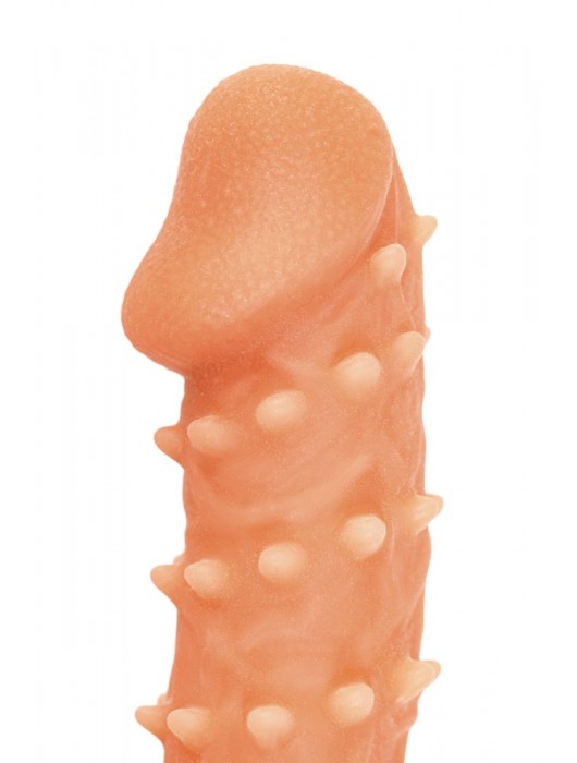 Телесная закрытая насадка с пупырышками Cock Sleeve Size L - 17,6 см. - KOKOS - в Нижнем Новгороде купить с доставкой