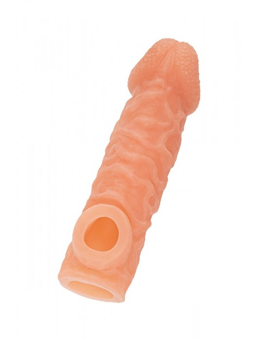 Телесная закрытая насадка с шершавой головкой Cock Sleeve Size S - 13,8 см. - KOKOS - в Нижнем Новгороде купить с доставкой