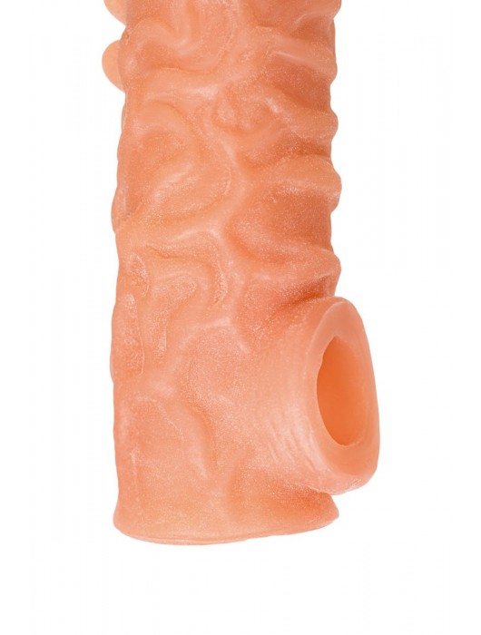 Телесная закрытая насадка с шершавой головкой Cock Sleeve Size S - 13,8 см. - KOKOS - в Нижнем Новгороде купить с доставкой