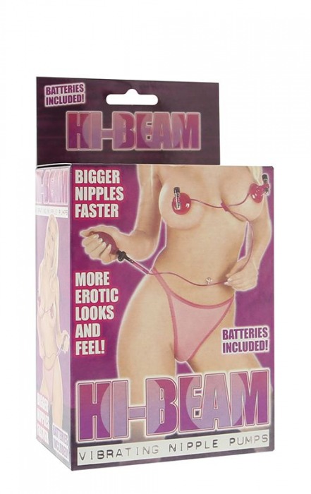 Вакуумные стимуляторы на соски с вибрацией Hi-Beam - Seven Creations