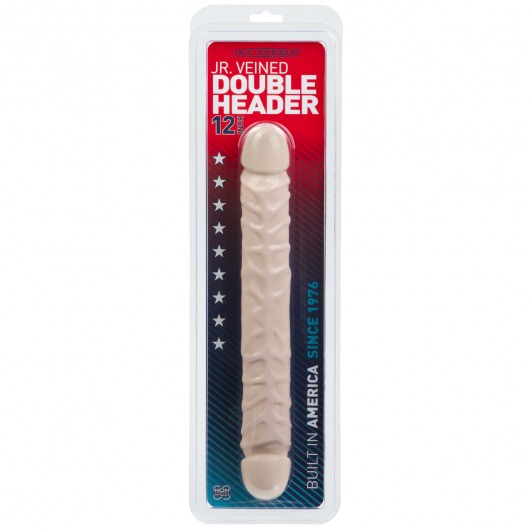 Фаллоимитатор двухсторонний Jr. Veined Double Header 12  - 30,5 см. - Doc Johnson