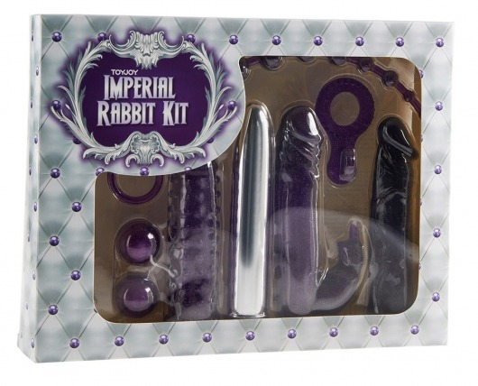 Набор фиолетовых стимуляторов Imperial Rabbit Kit - Toy Joy - купить с доставкой в Нижнем Новгороде