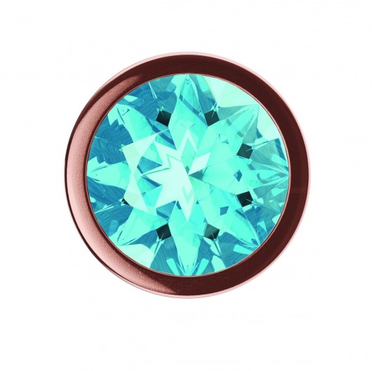 Пробка цвета розового золота с малиновым кристаллом Diamond Topaz Shine L - 8,3 см. - Lola Games - купить с доставкой в Нижнем Новгороде