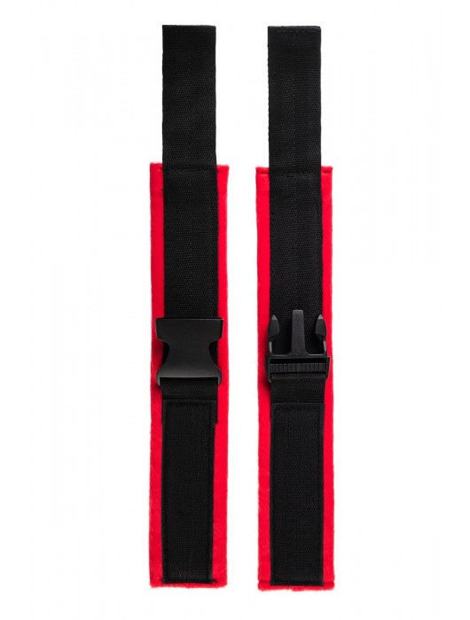 Красно-черные велюровые оковы Anonymo - ToyFa - купить с доставкой в Нижнем Новгороде