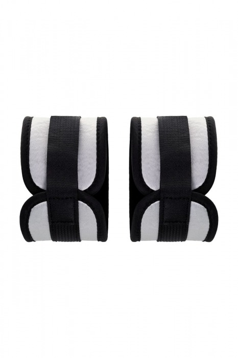 Серебристо-черные наручники Anonymo - ToyFa - купить с доставкой в Нижнем Новгороде