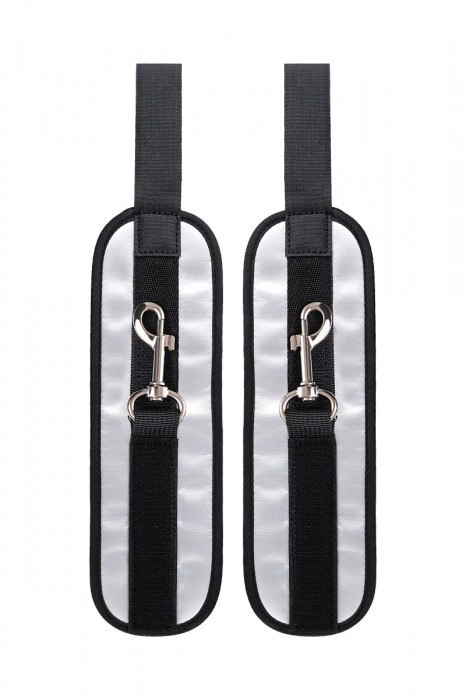 Серебристо-черные наручники Anonymo - ToyFa - купить с доставкой в Нижнем Новгороде