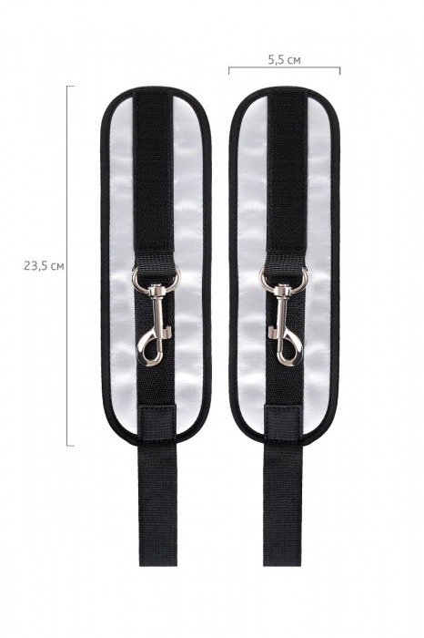 Серебристо-черные наручники Anonymo - ToyFa - купить с доставкой в Нижнем Новгороде