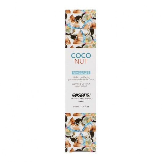 Разогревающее массажное масло с ароматом кокоса Gourmet Coconut - 50 мл. - Exsens - купить с доставкой в Нижнем Новгороде