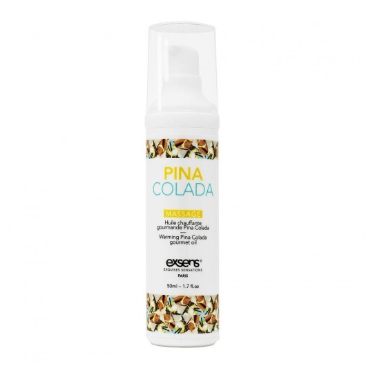 Разогревающее массажное масло с ароматом пина колада Gourmet Pina Colada - 50 мл. - Exsens - купить с доставкой в Нижнем Новгороде