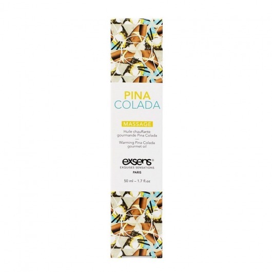 Разогревающее массажное масло с ароматом пина колада Gourmet Pina Colada - 50 мл. - Exsens - купить с доставкой в Нижнем Новгороде