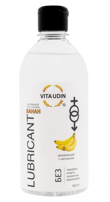 Интимный гель-смазка на водной основе VITA UDIN с ароматом банана - 500 мл. - VITA UDIN - купить с доставкой в Нижнем Новгороде