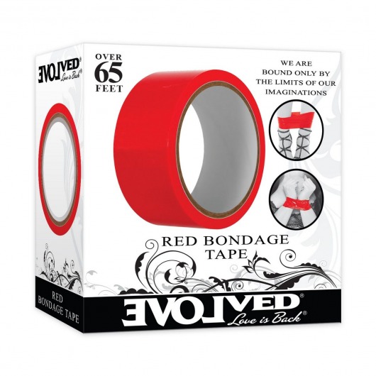 Красная лента для бондажа Red Bondage Tape - 20 м. - Evolved - купить с доставкой в Нижнем Новгороде