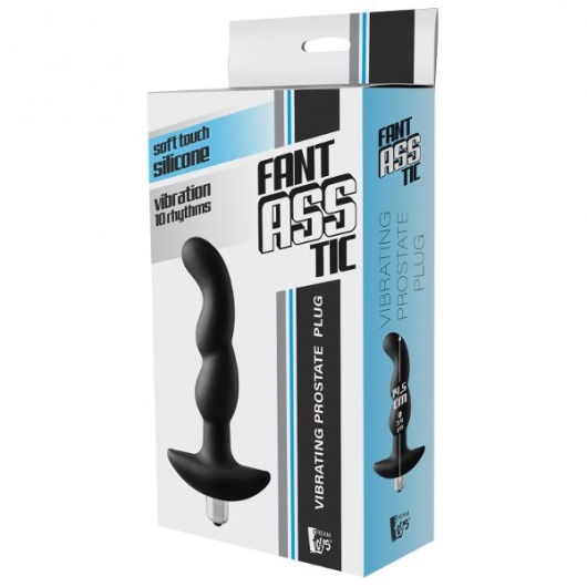 Черная вибропробка для простаты FantASStic Vibrating Prostate Plug - 14,5 см. - Dream Toys - в Нижнем Новгороде купить с доставкой