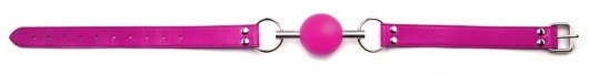 Кляп-шар на розовых ремешках Solid Ball Gag - Shots Media BV - купить с доставкой в Нижнем Новгороде