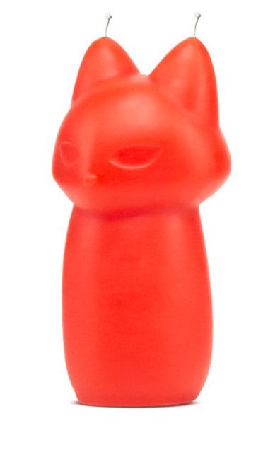 Красная БДСМ-свеча в форме злой кошки Fox Drip Candle - Blush Novelties - купить с доставкой в Нижнем Новгороде