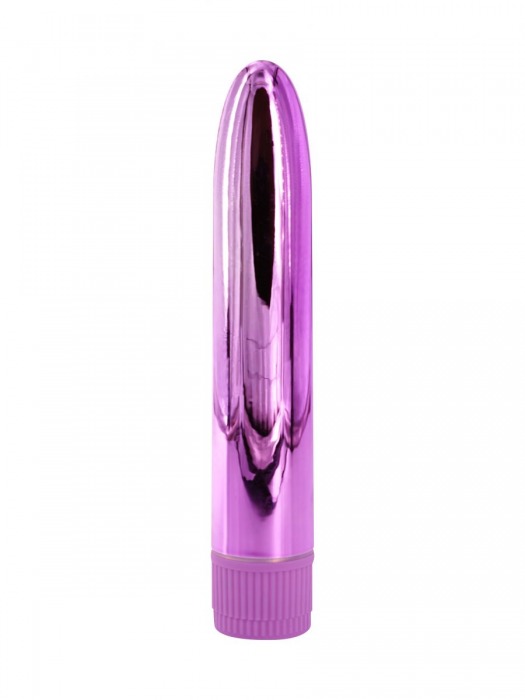 Лиловый глянцевый пластиковый вибратор - 14 см. - Свободный ассортимент