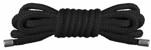 Чёрная нейлоновая верёвка для бандажа Japanese Mini - Shots Media BV - купить с доставкой в Нижнем Новгороде
