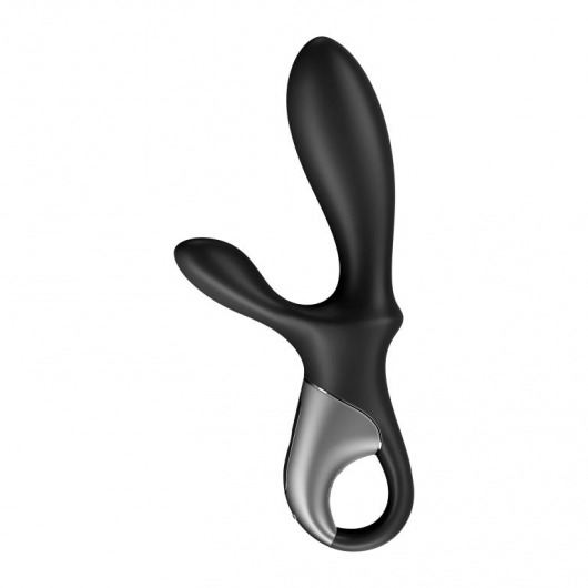 Черный анальный вибратор Heat Climax+ с функцией нагрева - 20,6 см. - Satisfyer - в Нижнем Новгороде купить с доставкой