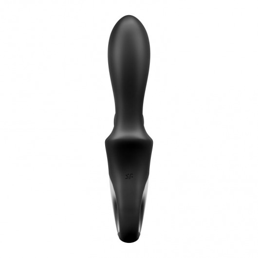Черный анальный вибратор Heat Climax+ с функцией нагрева - 20,6 см. - Satisfyer - в Нижнем Новгороде купить с доставкой