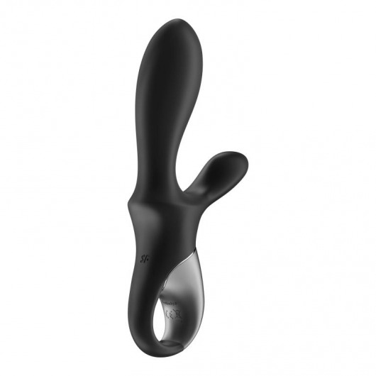 Черный анальный вибратор Heat Climax+ с функцией нагрева - 20,6 см. - Satisfyer - в Нижнем Новгороде купить с доставкой