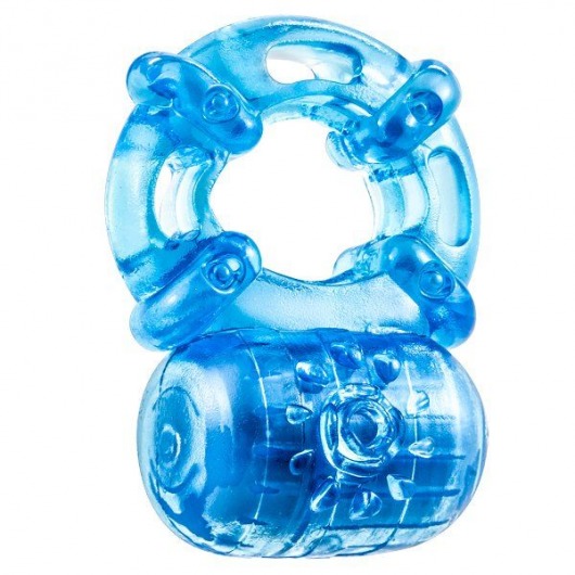 Голубое эрекционное виброкольцо Reusable 5 Function Cock Ring - Blush Novelties - в Нижнем Новгороде купить с доставкой
