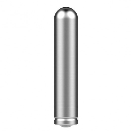 Серебристая стальная вибропуля Ferro - 7,2 см. - Nexus Range