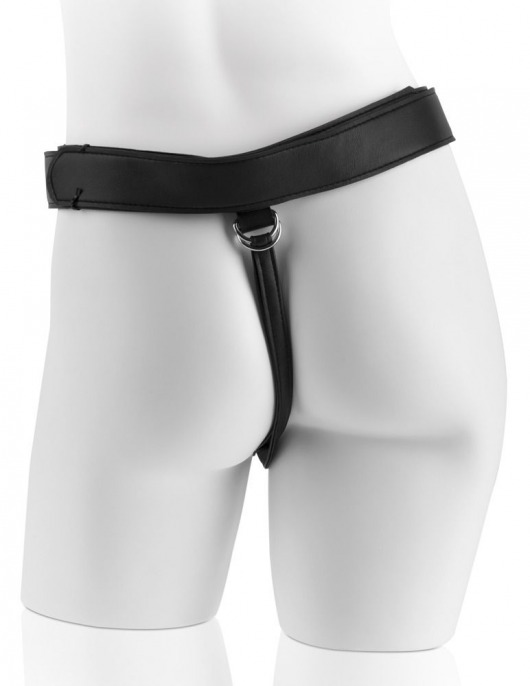 Страпон с телесной насадкой 7  Uncut with Strap on Harness - 18 см. - Pipedream - купить с доставкой в Нижнем Новгороде
