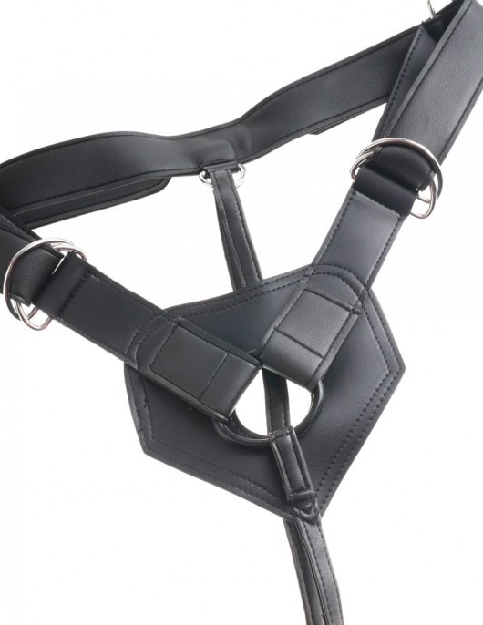 Страпон с телесной насадкой 7  Uncut with Strap on Harness - 18 см. - Pipedream - купить с доставкой в Нижнем Новгороде