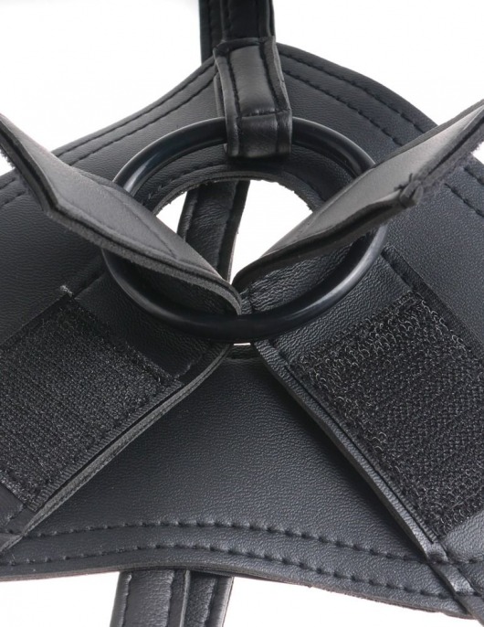 Страпон с телесной насадкой 7  Uncut with Strap on Harness - 18 см. - Pipedream - купить с доставкой в Нижнем Новгороде